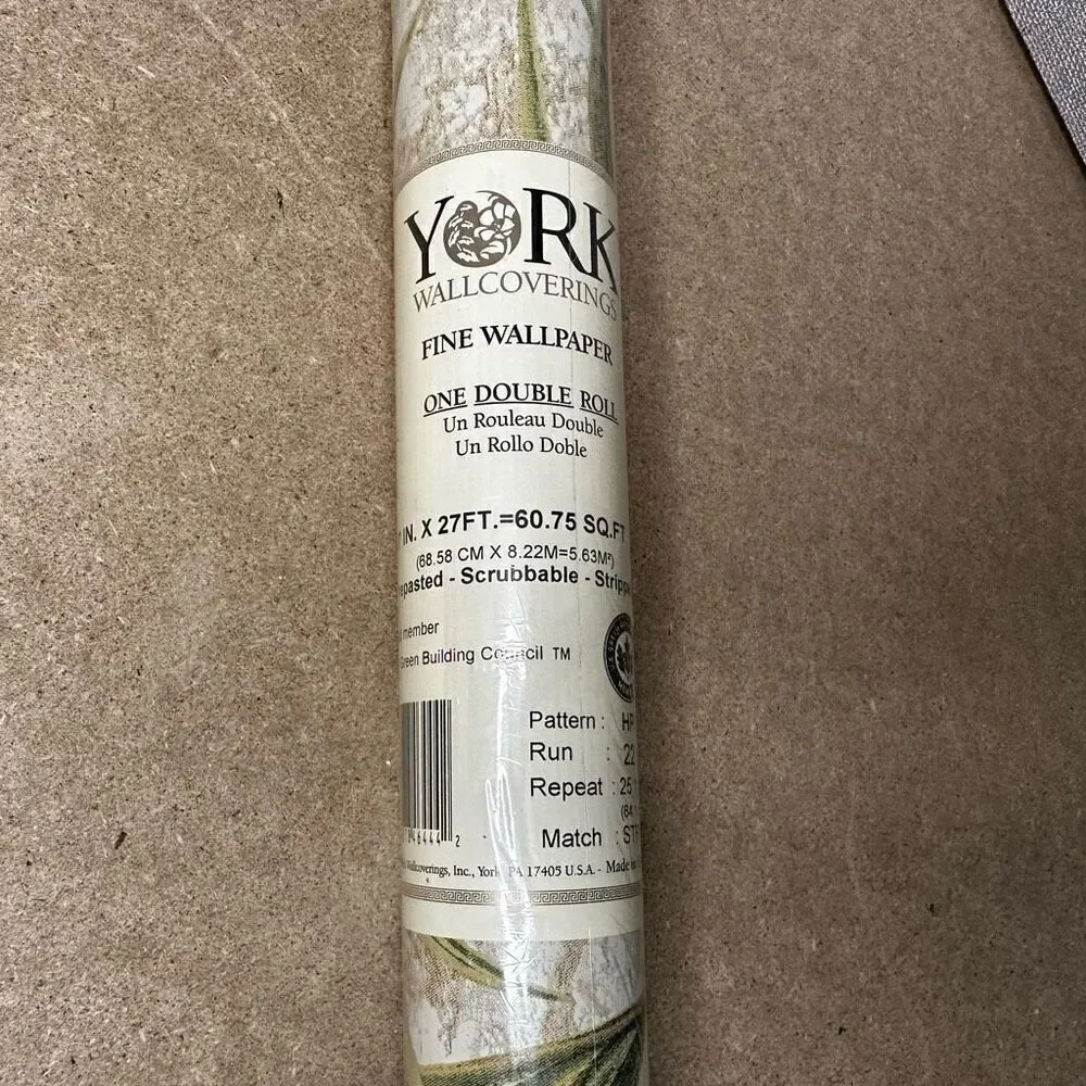 York Wallcoverings Fine Wallpaper Tropical Palm Tree HP5545 One Double Roll